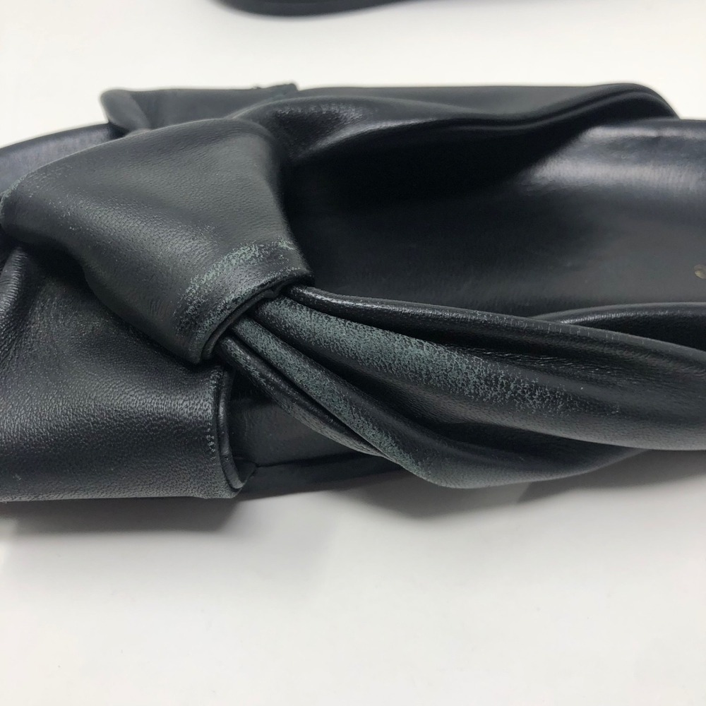 Jenni Kayne Leather Knot Sandal Womens 41 US 10.5 Black Chunky Romantic Boho - Picture 13 of 16
